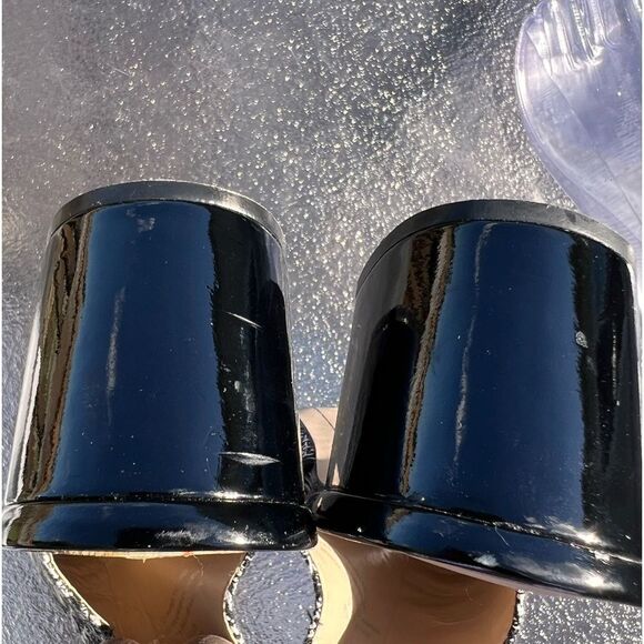 Karl Lagerfeld Paris Hettie7 Black Tweed Block Heel Open Toe Mules Size 9 - Picture 9 of 9